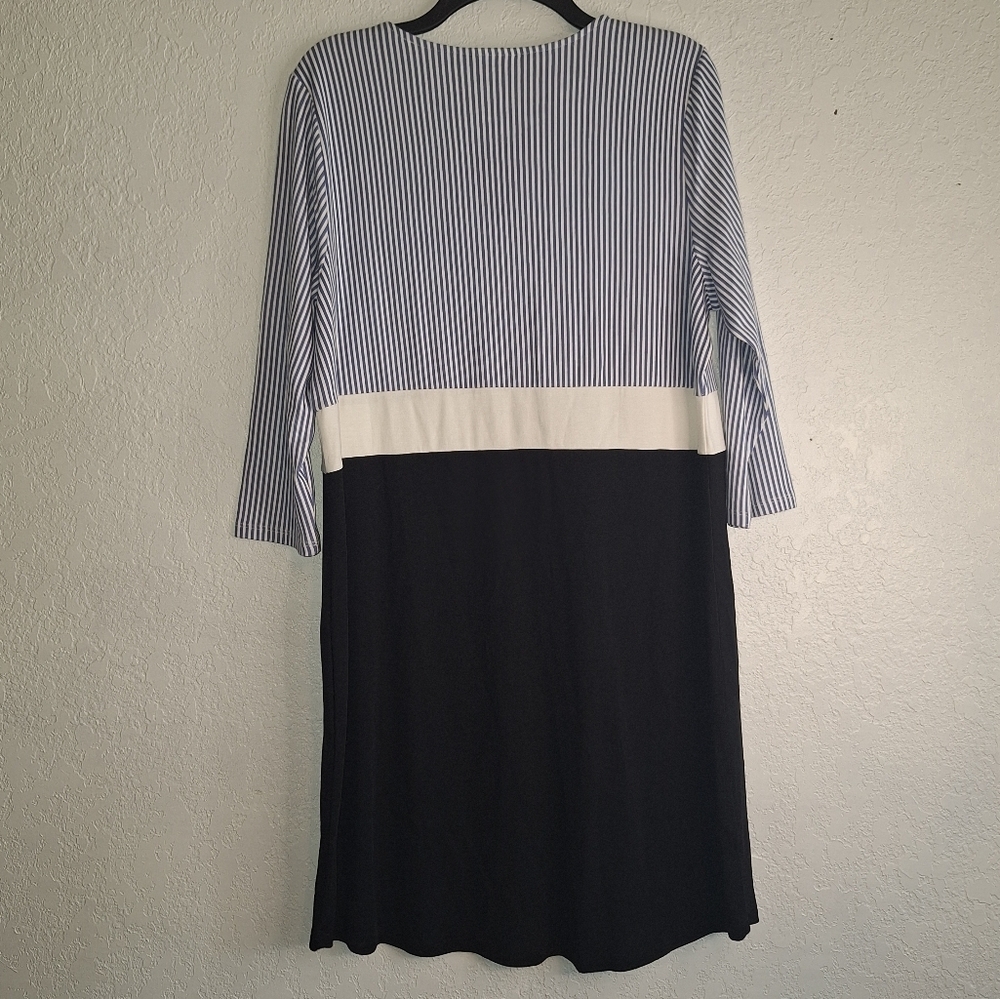 NWT J Jill Stripe Color Block Knit Tunic Dress Sh… - image 2